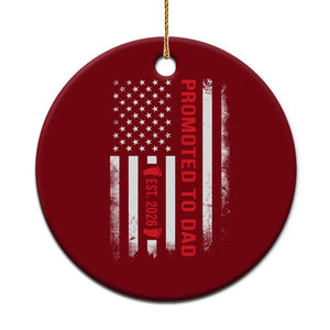 Promoted To Dad Est 2026 Ceramic Ornament New Dad 2026 Baby Announcement TS11 1pc Red Print Your Wear