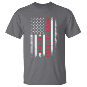 Promoted To Dad Est 2026 T Shirt - New Dad 2026 Baby Announcement Father Gift Tee TS11 Charcoal Print Your Wear