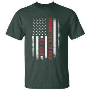Promoted To Dad Est 2026 T Shirt - New Dad 2026 Baby Announcement Father Gift Tee TS11 Dark Forest Green Print Your Wear