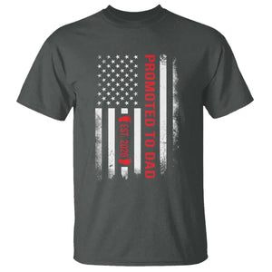 Promoted To Dad Est 2026 T Shirt - New Dad 2026 Baby Announcement Father Gift Tee TS11 Dark Heather Print Your Wear