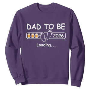 Funny Dad To Be 2026 Loading Sweatshirt New Dad Beer Lover TS11 Purple Print Your Wear