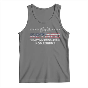 Retired Not My Problem Anymore Tank Top Funny Retirement Gift TS11 Black Heather Print Your Wear
