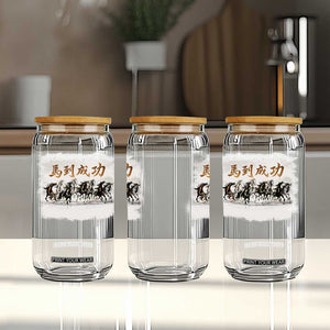 Year of The Horse 2026 Glass Can Gallop Of The 8 Horses Lunar New Year TS11 Print Your Wear