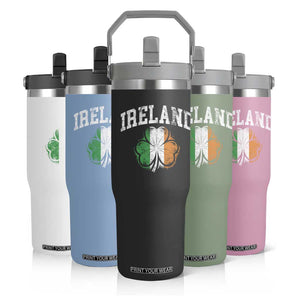 Irish Pride Flip Straw Tumbler Ireland Shamrock Flag St Patricks Day TS11 Print Your Wear
