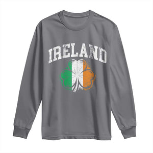 Irish Pride Long Sleeve Shirt Ireland Shamrock Flag St Patricks Day TS11 Charcoal Print Your Wear