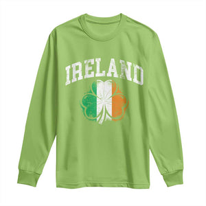 Irish Pride Long Sleeve Shirt Ireland Shamrock Flag St Patricks Day TS11 Lime Print Your Wear