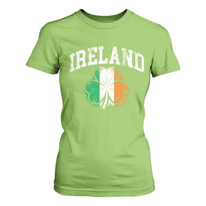 Irish Pride T Shirt For Women Ireland Shamrock Flag St Patricks Day TS11 Lime Print Your Wear