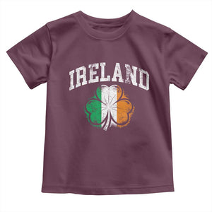Irish Pride Toddler T Shirt Ireland Shamrock Flag St Patricks Day TS11 Maroon Print Your Wear