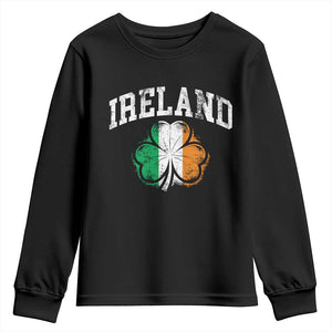 Irish Pride Youth Sweatshirt Ireland Shamrock Flag St Patricks Day TS11 Black Print Your Wear