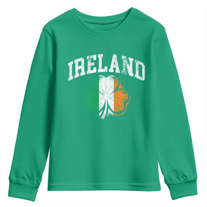 Irish Pride Youth Sweatshirt Ireland Shamrock Flag St Patricks Day TS11 Irish Green Print Your Wear