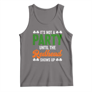It Is Not A Party Until The Redhead Shows Up Tank Top Funny Irish St Patricks Day Shamrock TS11 Deep Heather Print Your Wear