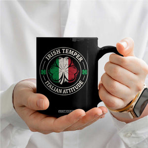 Funny Irish Temper Italian Attitude Coffee Mug Irish Italian Pride Vintage Shamrock TS11 Print Your Wear