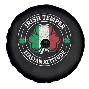 Funny Irish Temper Italian Attitude Spare Tire Cover Irish Italian Pride Vintage Shamrock TS11 Print Your Wear