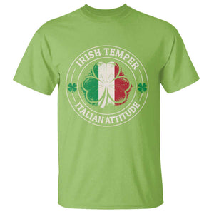 Funny Irish Temper Italian Attitude T Shirt Irish Italian Pride Vintage Shamrock TS11 Lime Print Your Wear