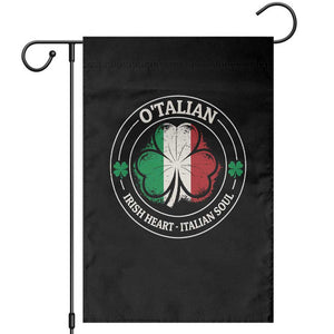 Irish Italian Pride Garden Flag O'Talian Irish Heart Italian Soul St Patricks Day TS11 Black Print Your Wear