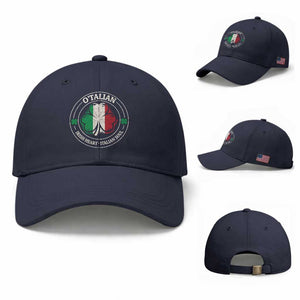 Irish Italian Pride Baseball Cap O'Talian Irish Heart Italian Soul St Patricks Day TS11 Baseball Cap Universal Fit Navy Print Your Wear