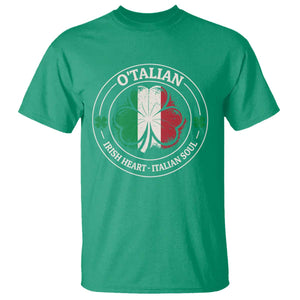 Irish Italian Pride T Shirt O'Talian Irish Heart Italian Soul St Patricks Day TS11 Irish Green Print Your Wear