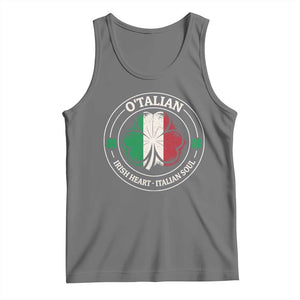 Irish Italian Pride Tank Top O'Talian Irish Heart Italian Soul St Patricks Day TS11 Black Heather Print Your Wear