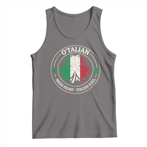 Irish Italian Pride Tank Top O'Talian Irish Heart Italian Soul St Patricks Day TS11 Deep Heather Print Your Wear