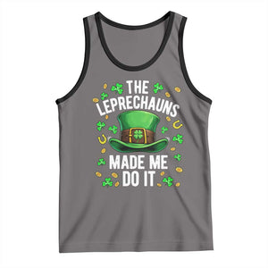 Funny St Patricks Day The Leprechauns Made Me Do It Tank Top TS11 Deep Heather Black Print Your Wear