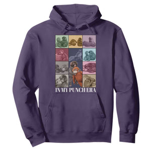 Punch The Monkey Hoodie In My Punch Era Baby Monkey Hugging Plush TS11 Purple Print Your Wear