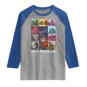 Punch The Monkey Raglan Shirt In My Punch Era Baby Monkey Hugging Plush TS11 Sport Gray Royal Print Your Wear