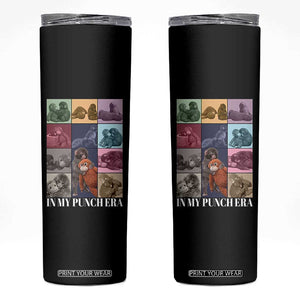 Punch The Monkey Skinny Tumbler In My Punch Era Baby Monkey Hugging Plush TS11 Black Print Your Wear
