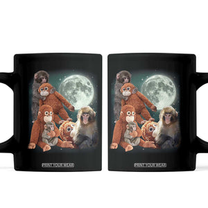 Baby Monkey Punch Coffee Mug Three Punch Moon Orange Toy TS11 Black Print Your Wear