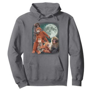 Baby Monkey Punch Hoodie Three Punch Moon Orange Toy TS11 Charcoal Print Your Wear