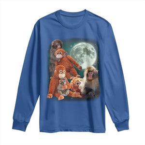Baby Monkey Punch Long Sleeve Shirt Three Punch Moon Orange Toy TS11 Royal Blue Print Your Wear