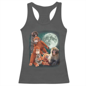 Baby Monkey Punch Racerback Tank Top Three Punch Moon Orange Toy TS11 Dark Heather Print Your Wear