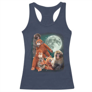 Baby Monkey Punch Racerback Tank Top Three Punch Moon Orange Toy TS11 Navy Print Your Wear
