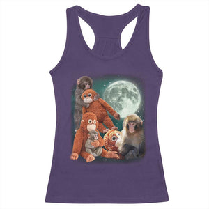 Baby Monkey Punch Racerback Tank Top Three Punch Moon Orange Toy TS11 Purple Print Your Wear