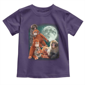 Baby Monkey Punch Toddler T Shirt Three Punch Moon Orange Toy TS11 Purple Print Your Wear