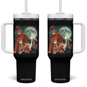 Baby Monkey Punch Tumbler With Handle Three Punch Moon Orange Toy TS11 One Size: 40 oz Black Print Your Wear