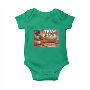 Team Punch Baby Monkey Plush Hugging Meme Baby Onesie TS11 Irish Green Print Your Wear