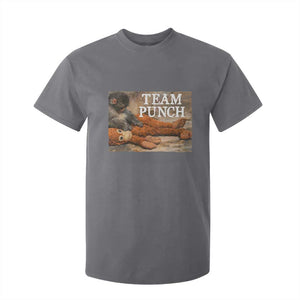 Team Punch Baby Monkey Plush Hugging Meme T Shirt For Kid TS11 Charcoal Print Your Wear