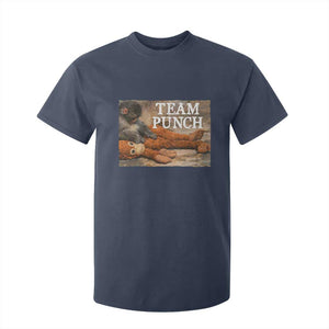 Team Punch Baby Monkey Plush Hugging Meme T Shirt For Kid TS11 Navy Print Your Wear