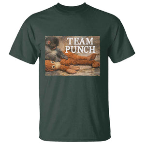 Team Punch Baby Monkey Plush Hugging Meme T Shirt TS11 Dark Forest Green Print Your Wear
