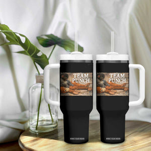 Team Punch Baby Monkey Plush Hugging Meme Tumbler With Handle TS11 Print Your Wear