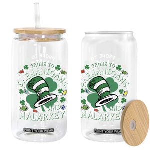 Funny Prone To Shenanigans And Malarkey Glass Can St Patricks Day Reading Hat TS11 Print Your Wear