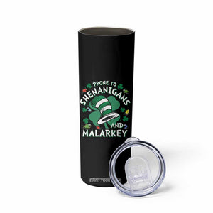 Funny Prone To Shenanigans And Malarkey Skinny Tumbler St Patricks Day Reading Hat TS11 Print Your Wear