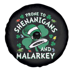 Funny Prone To Shenanigans And Malarkey Spare Tire Cover St Patricks Day Reading Hat TS11 Print Your Wear