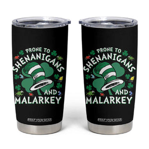 Funny Prone To Shenanigans And Malarkey Tumbler Cup St Patricks Day Reading Hat TS11 Black Print Your Wear