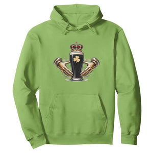 Irish Stout Claddagh Ring Beer Galway Ireland Souvenir Hoodie TS11 Lime Print Your Wear