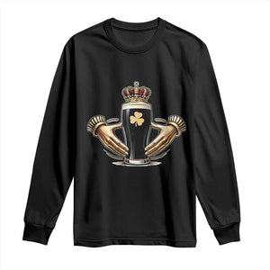 Irish Stout Claddagh Ring Beer Galway Ireland Souvenir Long Sleeve Shirt TS11 Black Print Your Wear
