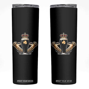 Irish Stout Claddagh Ring Beer Galway Ireland Souvenir Skinny Tumbler TS11 Black Print Your Wear