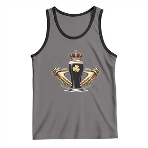 Irish Stout Claddagh Ring Beer Galway Ireland Souvenir Tank Top TS11 Deep Heather Black Print Your Wear