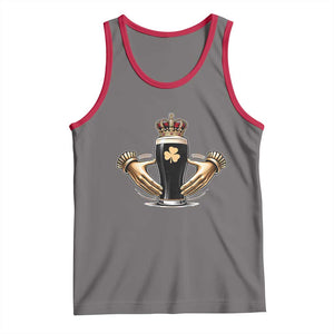 Irish Stout Claddagh Ring Beer Galway Ireland Souvenir Tank Top TS11 Deep Heather Red Print Your Wear