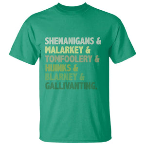 Funny St Patricks Day Shenanigans Malarkey Tomfoolery Hijinks Blarney Gallivanting T Shirt TS11 Irish Green Print Your Wear